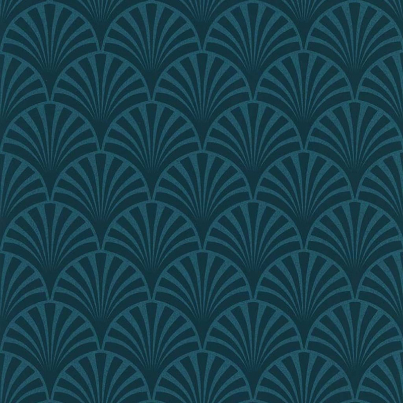 couleurs & matières Tapete 20s Pattern Artdeco Blau