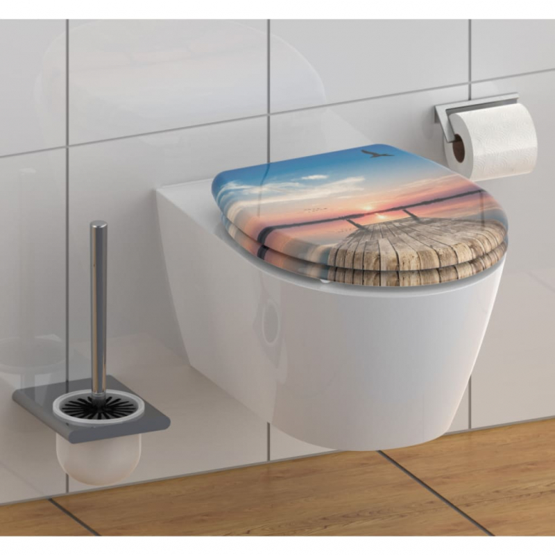 SCHÜTTE Toilettensitz SUNSET SKY mit Absenkautomatik Schnellverschluss