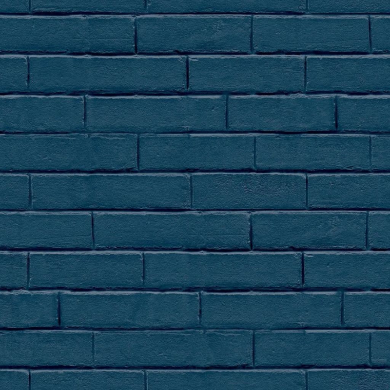 Good Vibes Tapete Brick Wall Blau