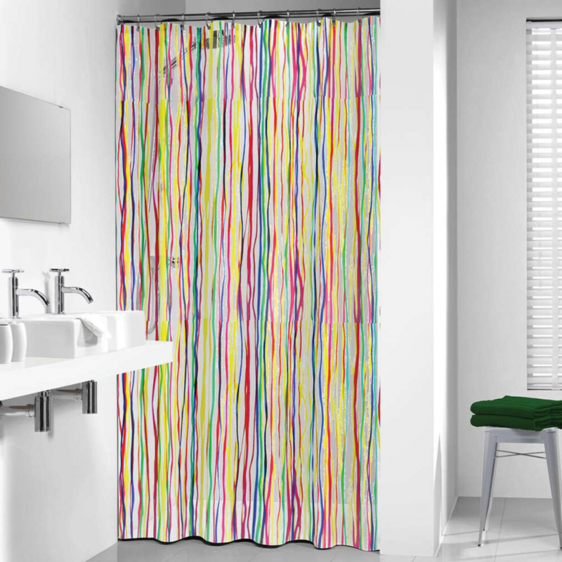 Sealskin Duschvorhang Rigato 180x200 cm Mehrfarbig