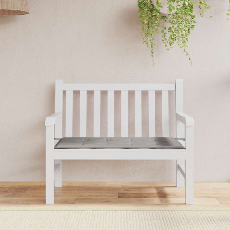 Gartenbank-Auflage Grau 100x50x4 cm Oxford-Gewebe
