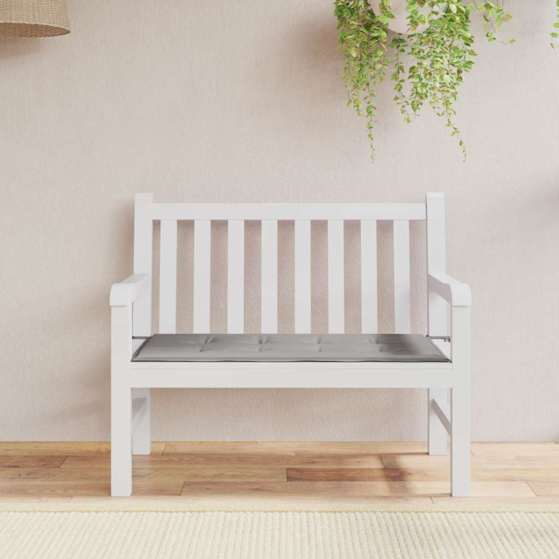 Gartenbank-Auflage Grau 120x50x4 cm Oxford-Gewebe