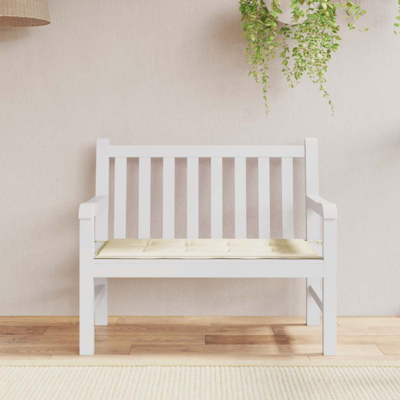 Gartenbank-Auflage Creme 100x50x4 cm Oxford-Gewebe