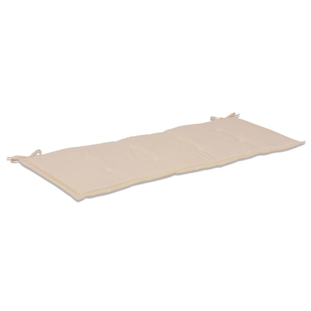 Gartenbank-Auflage Creme 120x50x3 cm Oxford-Gewebe