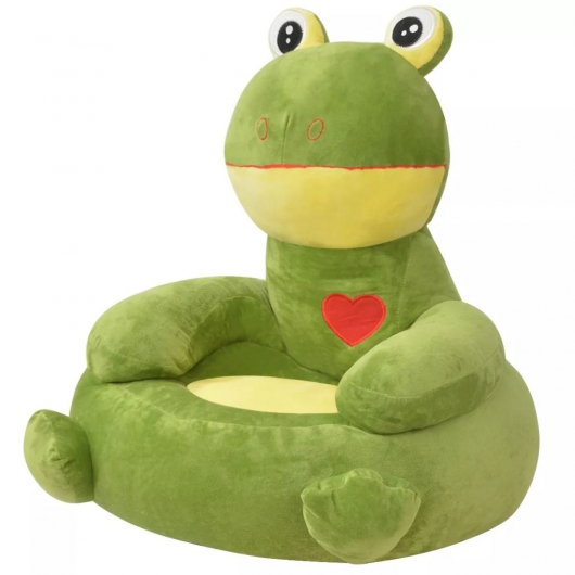 Plüsch-Kindersessel Frosch Grün