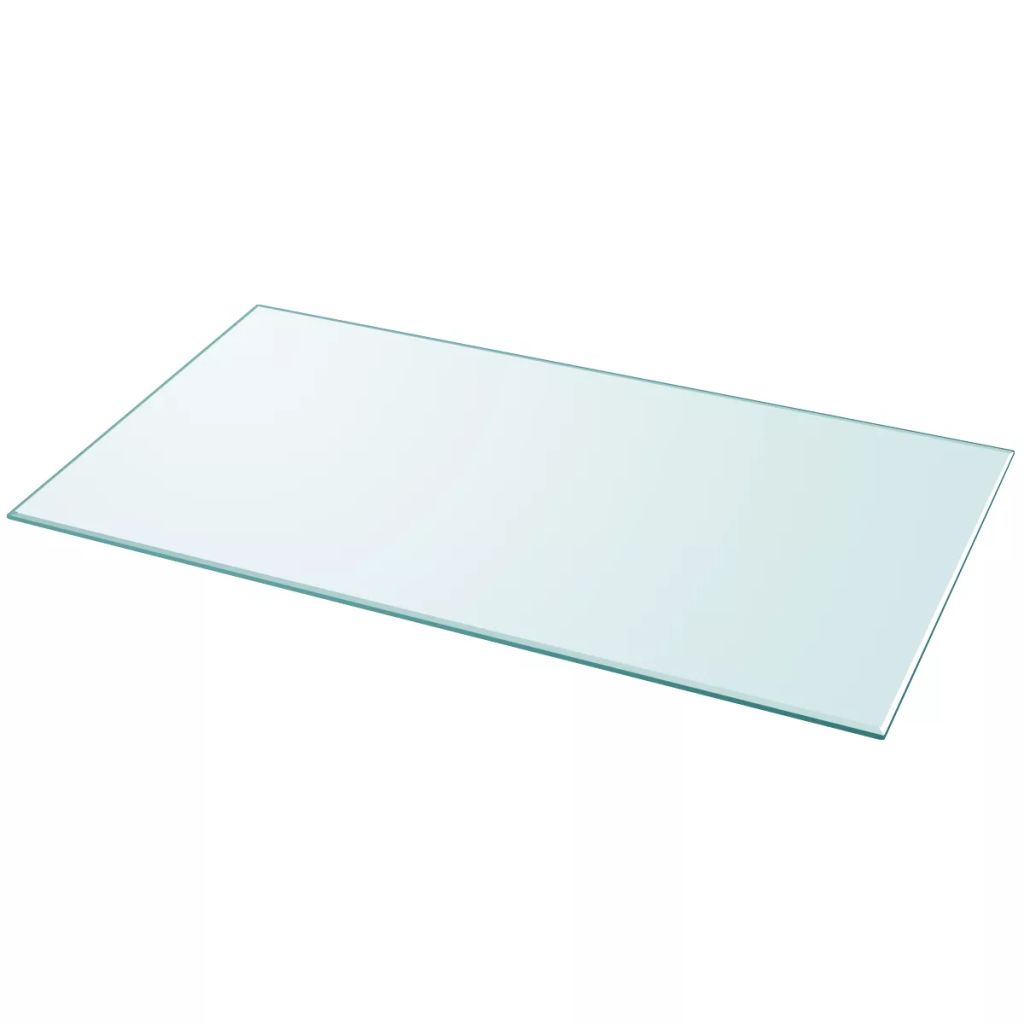 Tischplatte aus gehärtetem Glas rechteckig 1200x650 mm