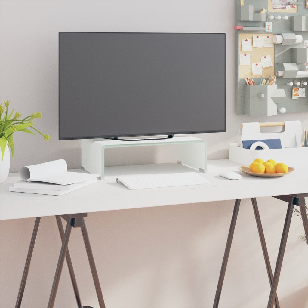 TV-Aufsatz/Monitorerhöhung Glas Grün 40x25x11 cm