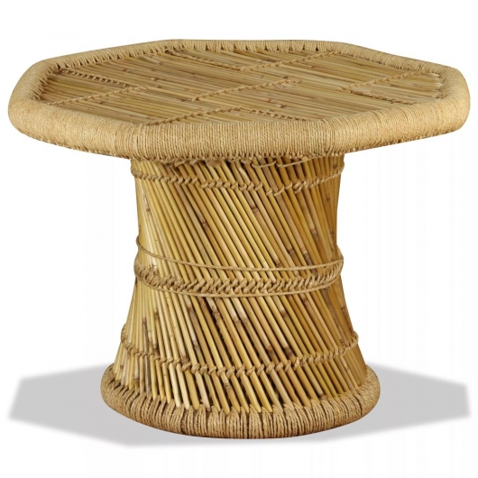 Couchtisch Bambus Achteckig 60x60x45 cm