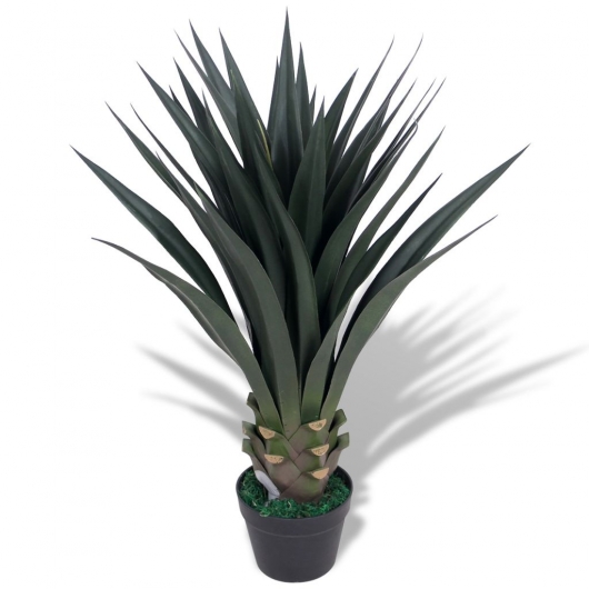 Künstliche Yucca-Pflanze mit Topf 90 cm Grün