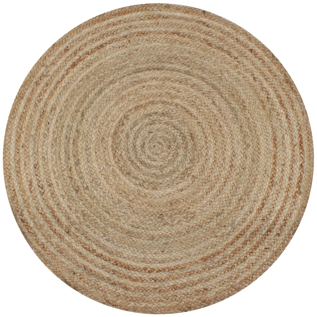 Teppich Jute Geflochten 150 cm Rund