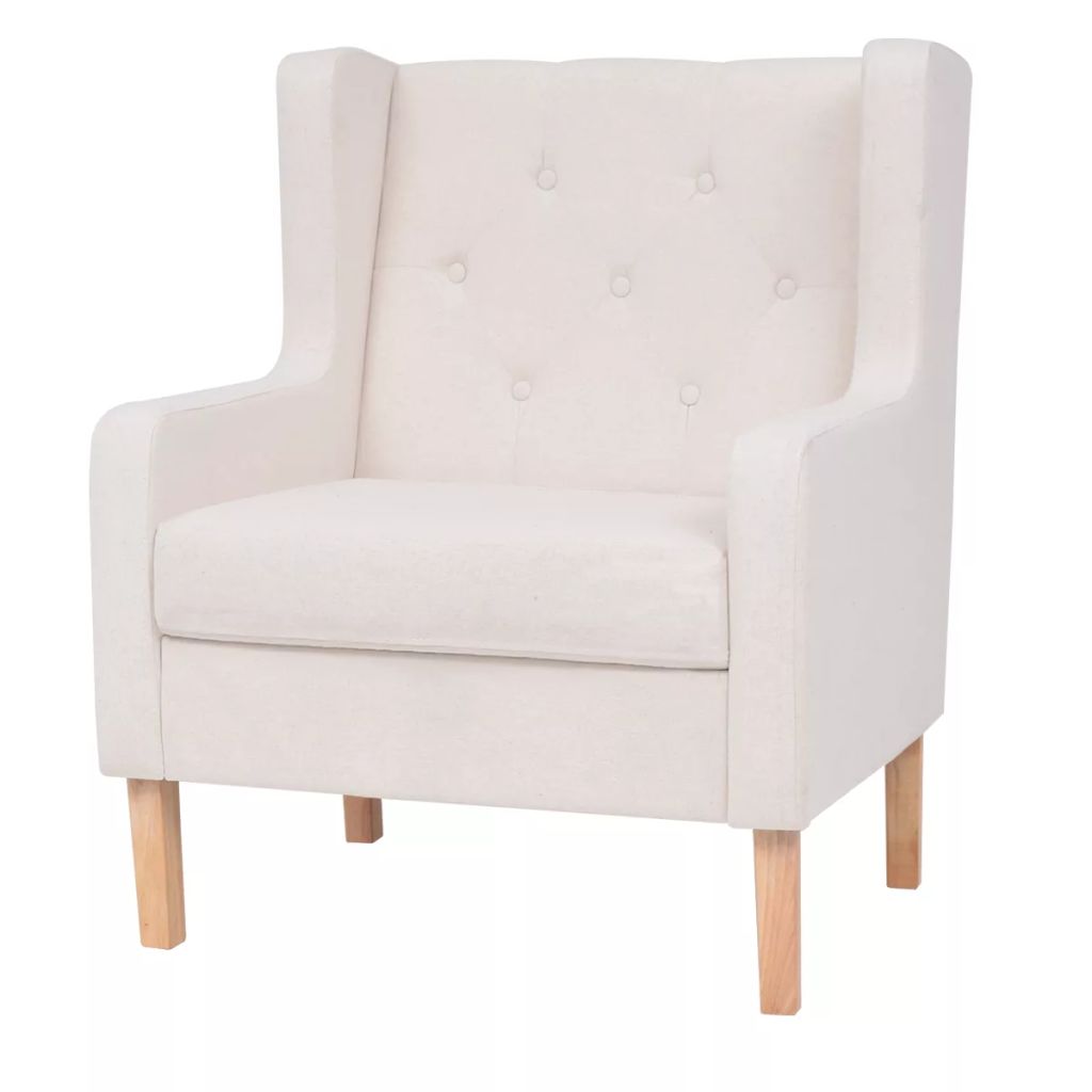 Sessel Cremeweiß Stoff