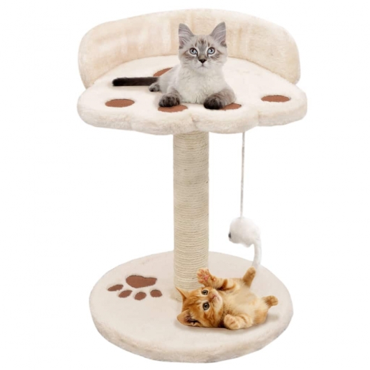 Katzen-Kratzbaum Sisal 40 cm Beige und Braun