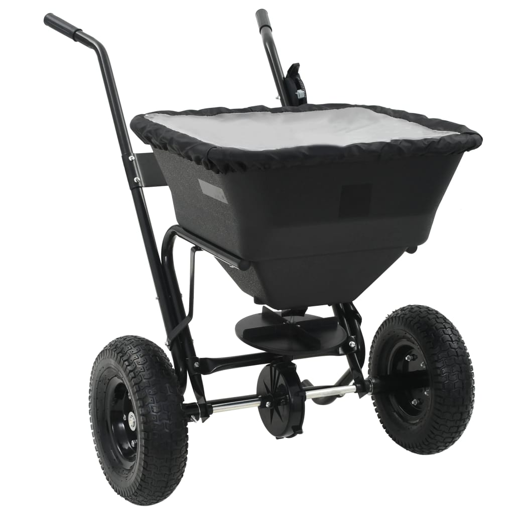 Handstreuwagen Salzstreuer PVC und Stahl 106x73x76 cm 45 L