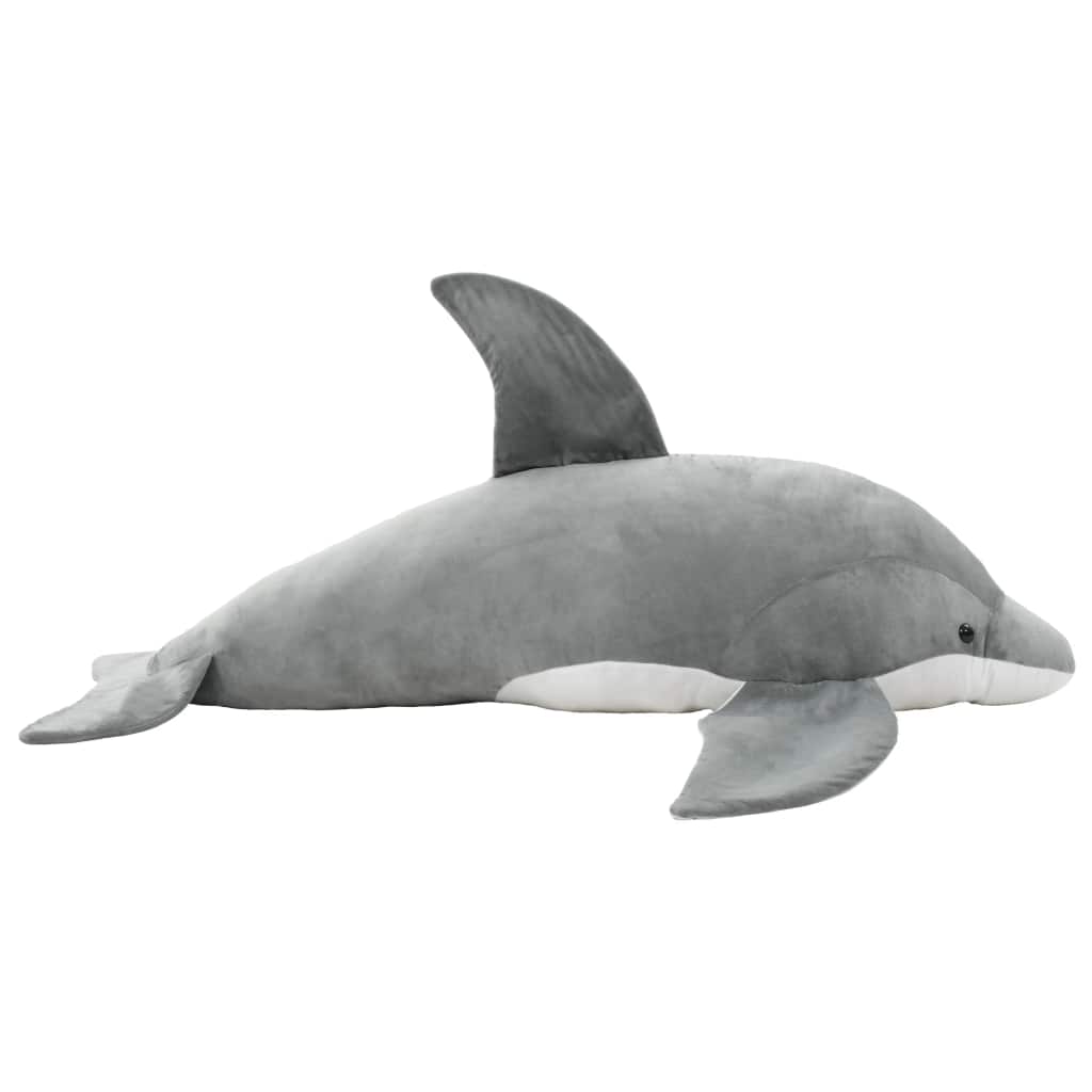 Delfin Kuscheltier Plüsch Grau