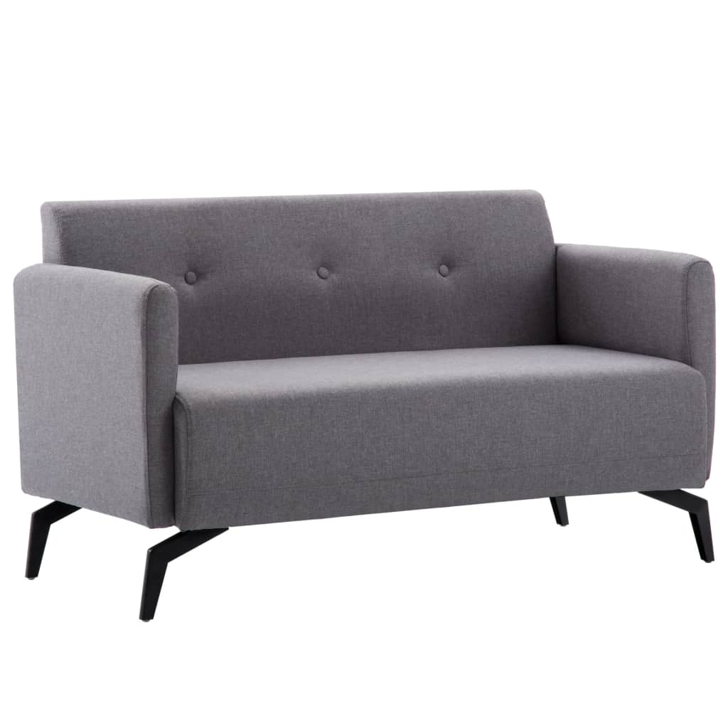 2-Sitzer-Sofa Stoffbezug 115 x 60 x 67 cm Hellgrau