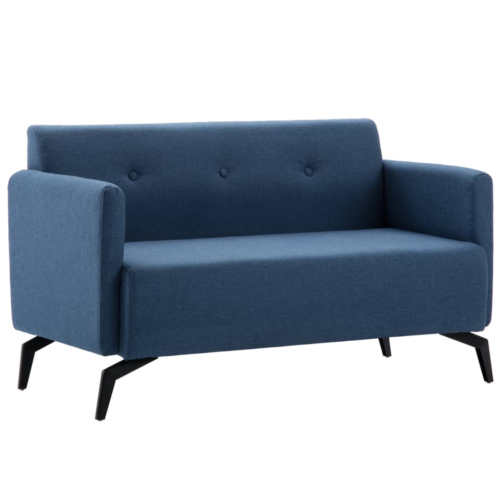2-Sitzer-Sofa Stoffbezug 115 x 60 x 67 cm Blau