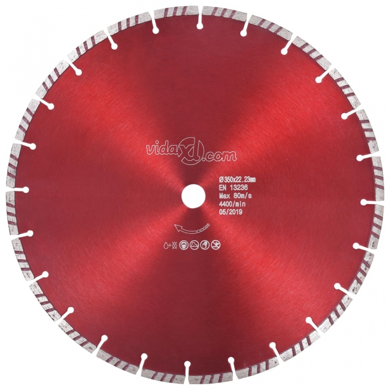 Diamant-Trennscheibe mit Turbo Stahl 350 mm