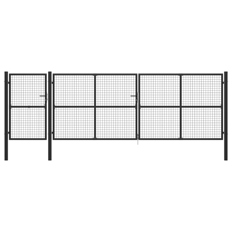 Gartentor Stahl 500×150 cm Anthrazit