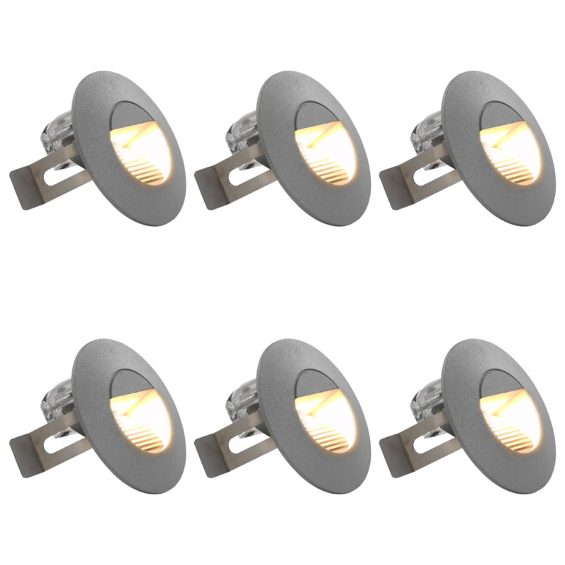 Außenwandleuchten 6 Stk. LED 5 W Silbern Rund