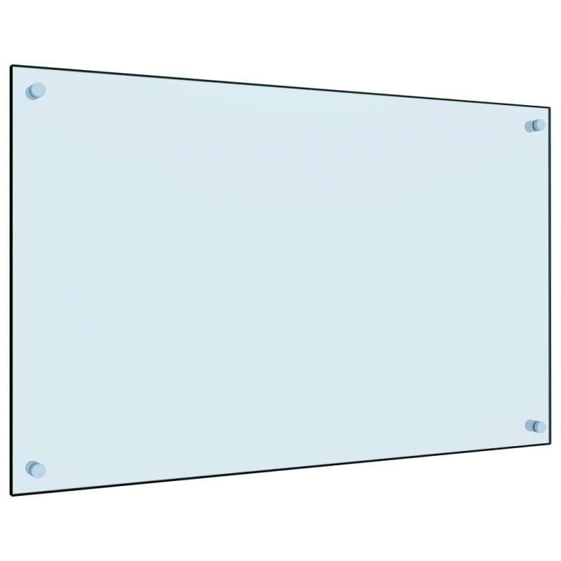 Küchenrückwand Weiß 80x50 cm Hartglas