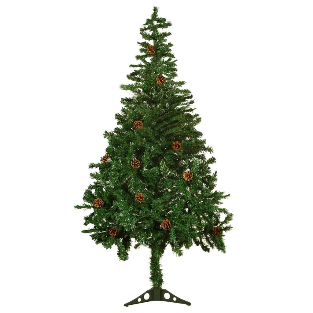 Künstlicher Weihnachtsbaum mit Tannenzapfen gefrostet 150 cm