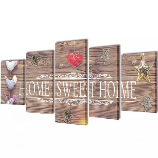 Bilder Dekoration Set Home Sweet Home 100 x 50 cm