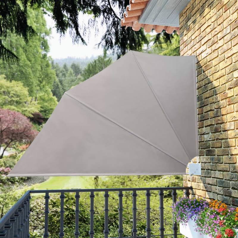 Faltbarer Balkonfächer Creme 160×240 cm