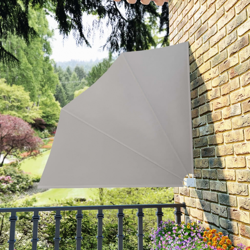 Faltbarer Balkonfächer Creme 140×140 cm