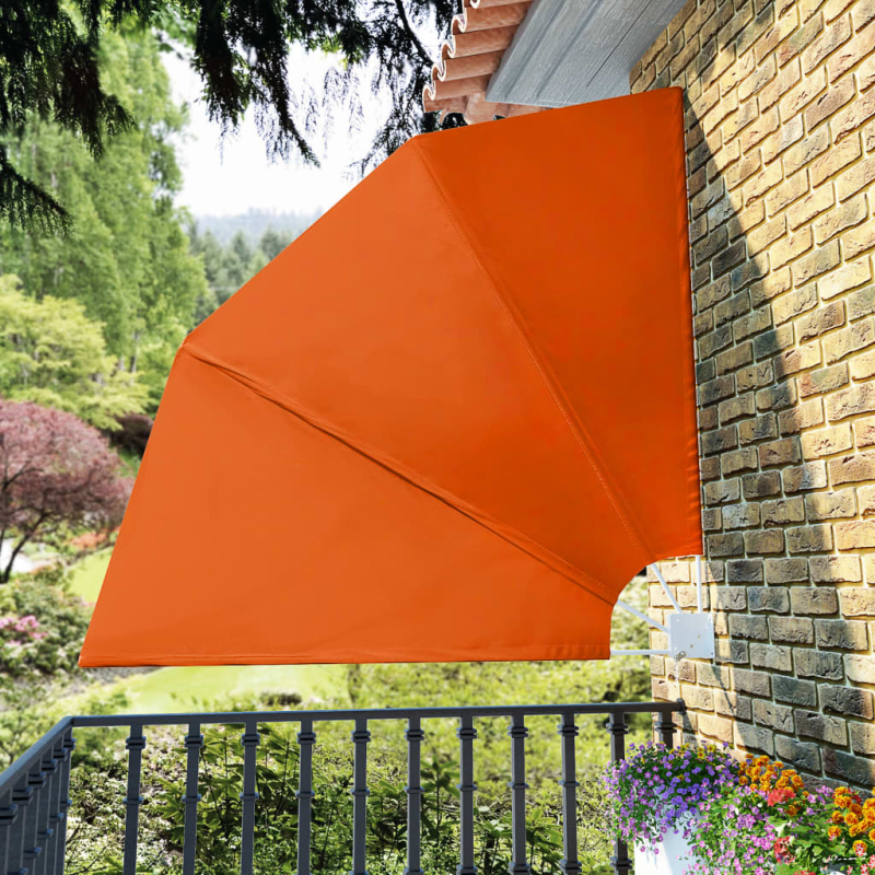 Faltbarer Balkonfächer Terracotta-Rot 210×210 cm