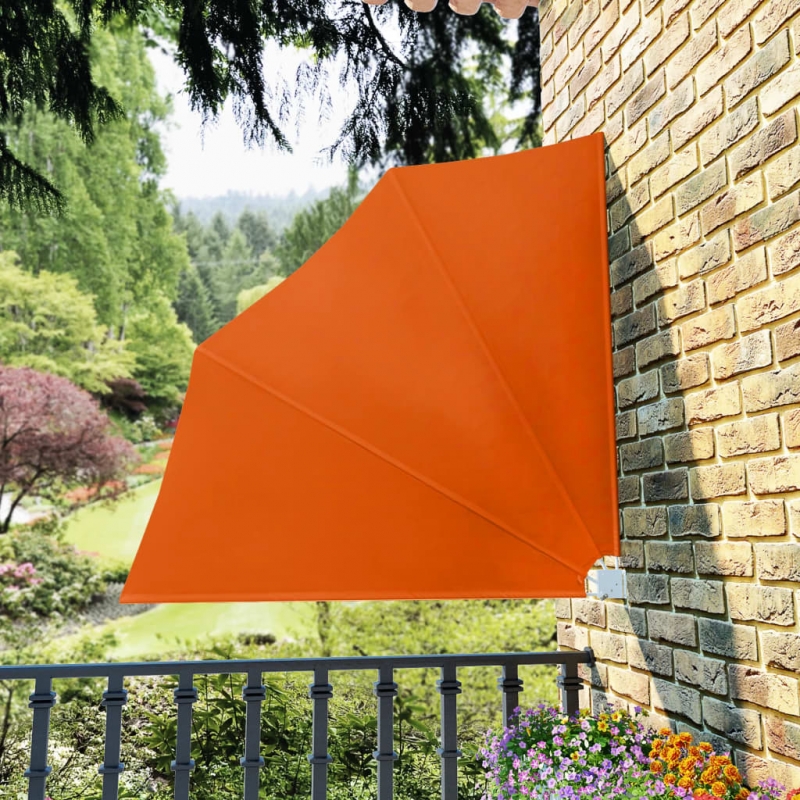 Faltbarer Balkonfächer Terracotta-Rot 140×140 cm