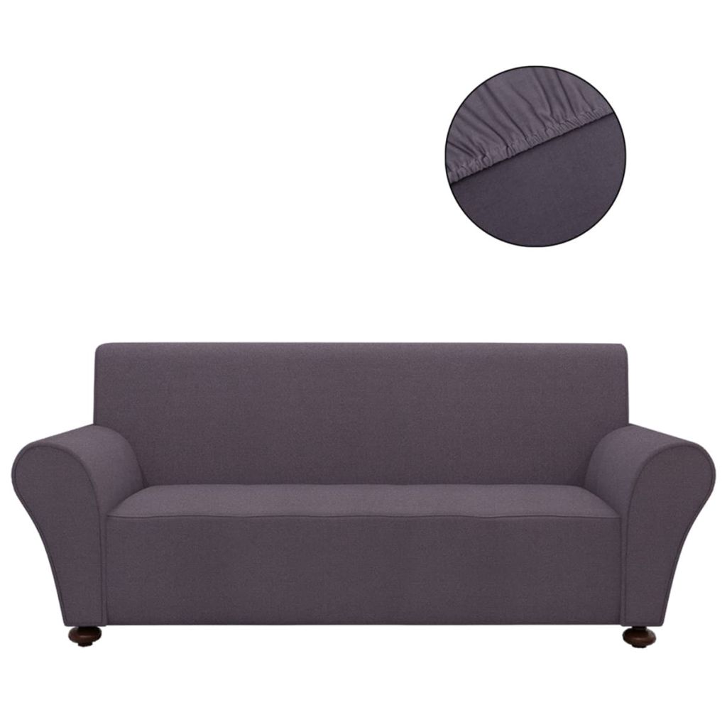 131084 Stretch Couch Slipcover Anthracite Polyester Jersey