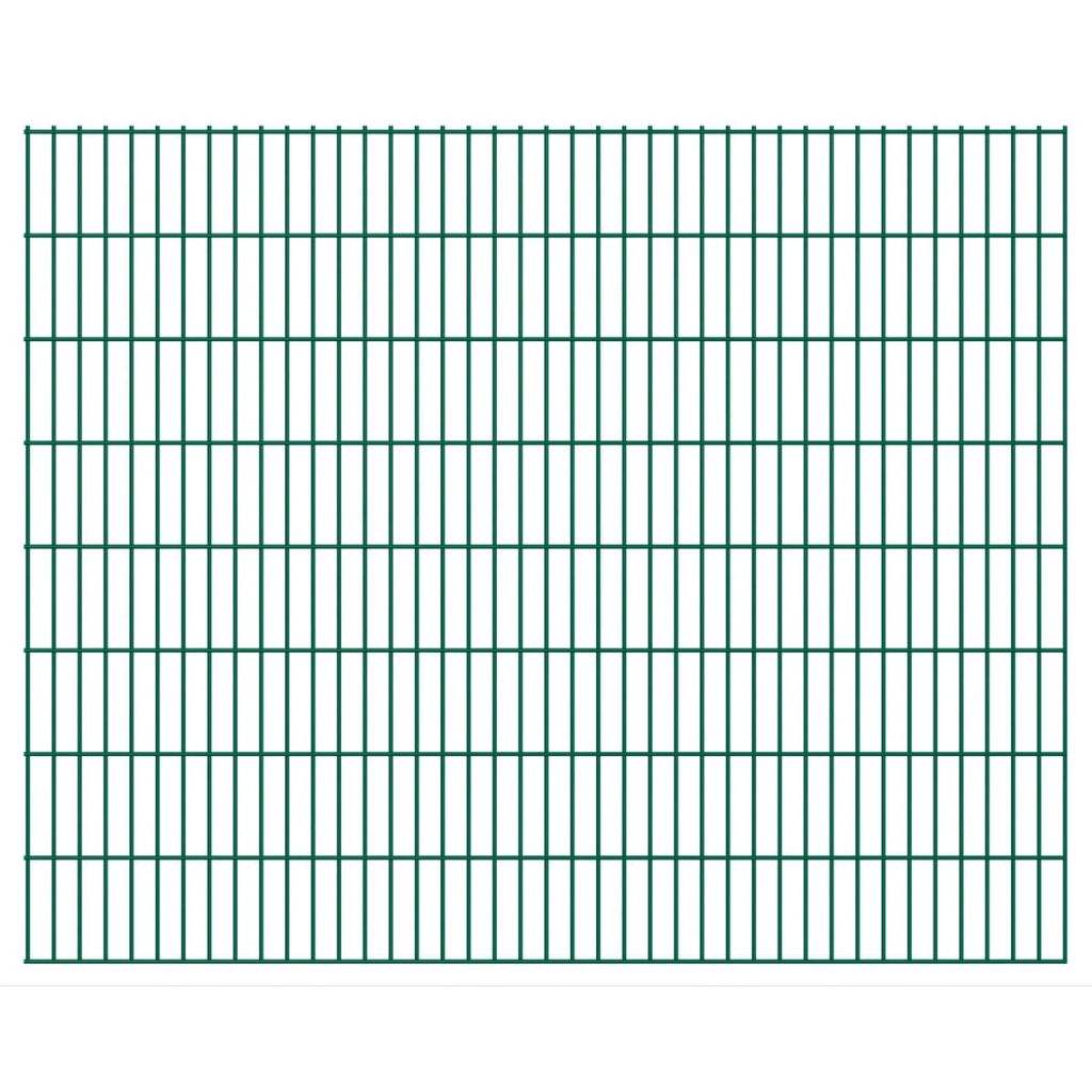2D Gartenzaun-Elemente 2,008x1,63 m Gesamtlänge 10 m Grün