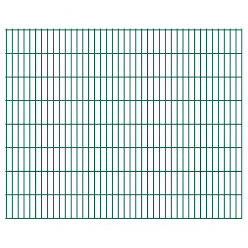 2D Gartenzaun-Elemente 2,008x1,63 m Gesamtlänge 1 m Grün