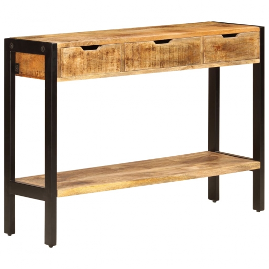 Sideboard mit 3 Schubladen 110x35x75 cm Massivholz Mango