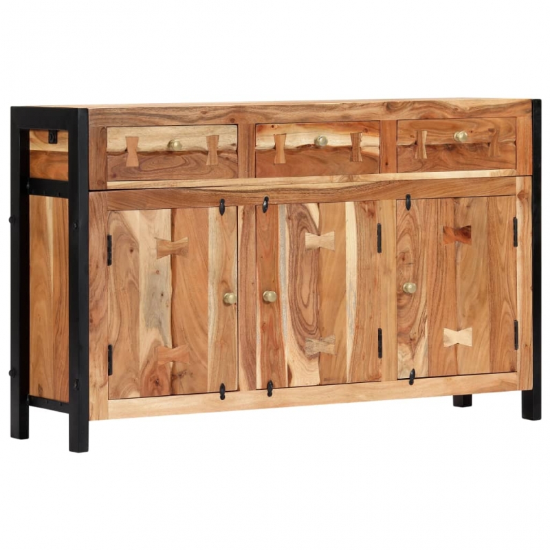 Sideboard 120 x 35 x 75 cm Massivholz Akazie