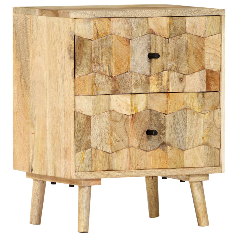Nachttisch 40x30x50 cm Massivholz Mango
