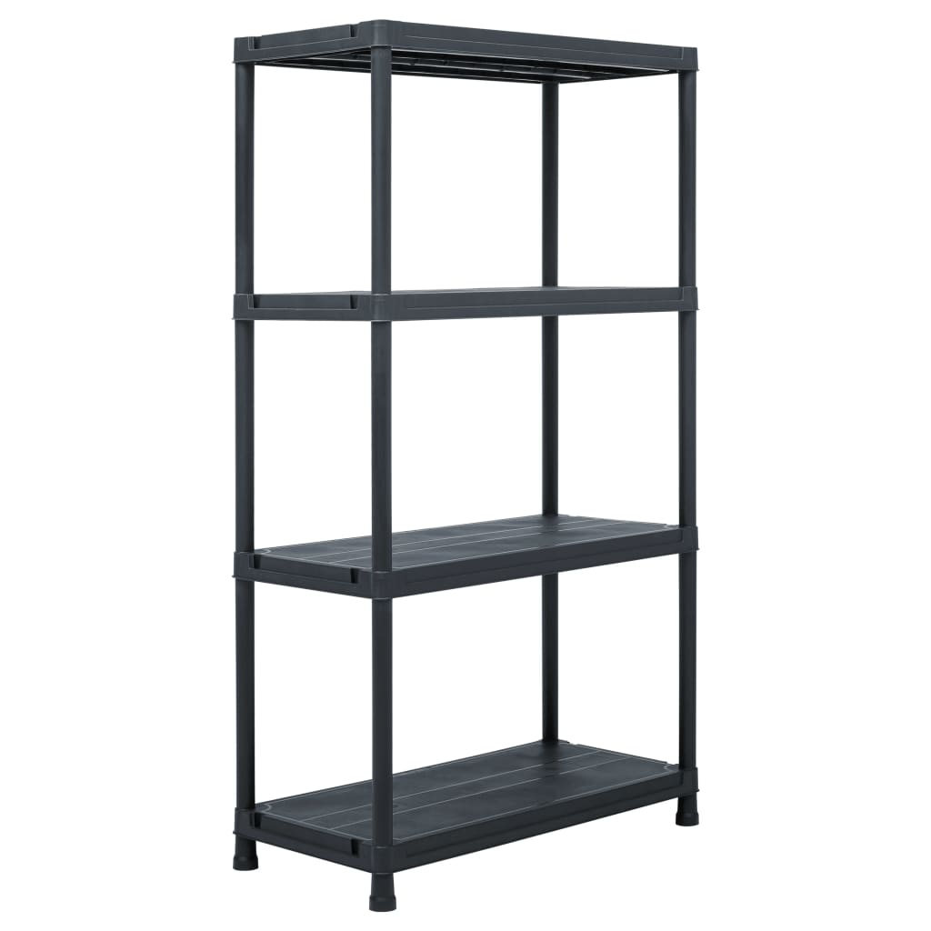 Lagerregal Schwarz 100 kg 60 x 30 x 138 cm Kunststoff