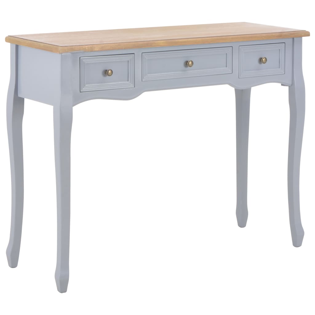 280045 Dressing Console Table with 3 Drawers Grey