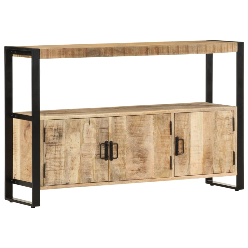 Beistellschrank 120 x 30 x 75 cm Massivholz Mango