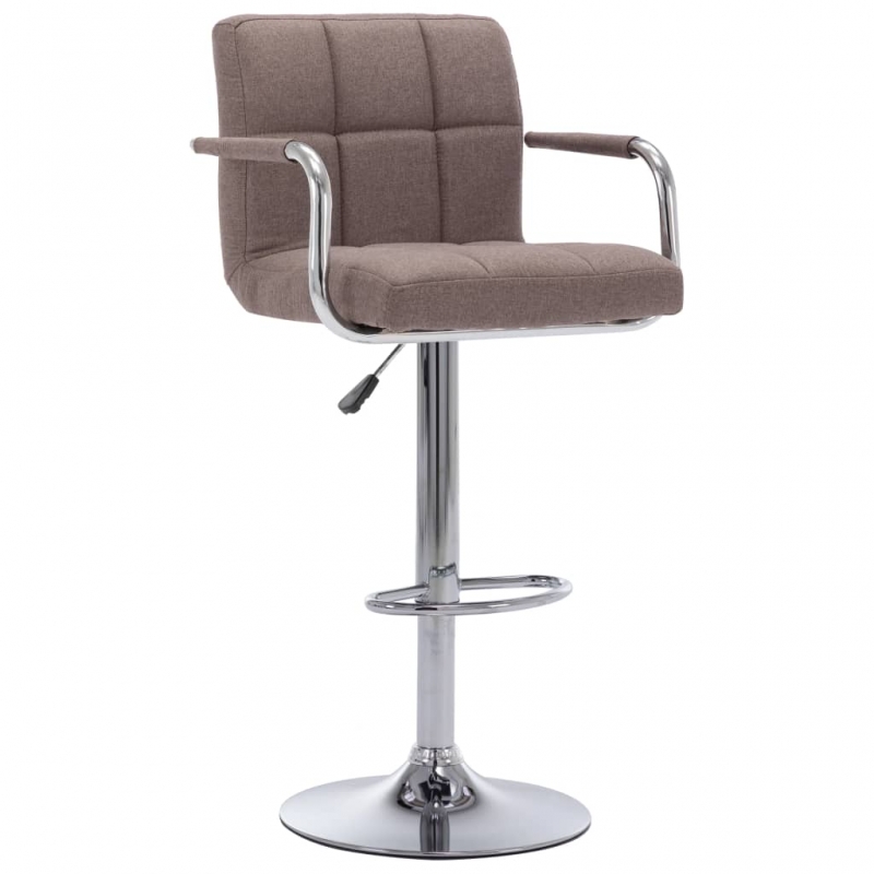 Barhocker Taupe Stoff