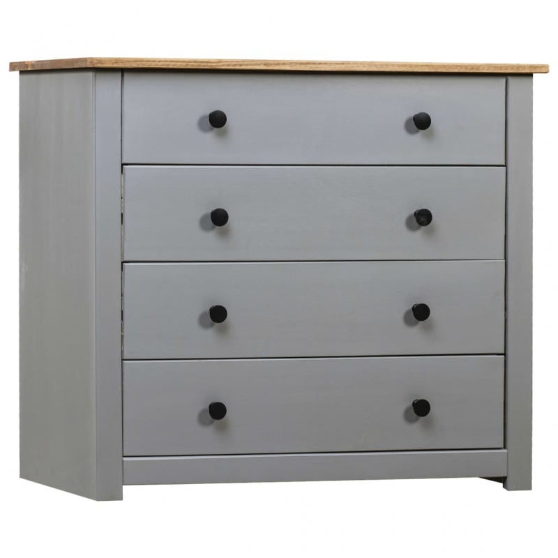 Sideboard Grau 80x40x73 cm Kiefernholz Panama