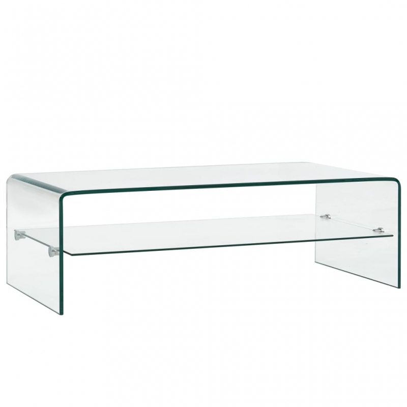 Couchtisch Transparent 98×45×31 cm Hartglas