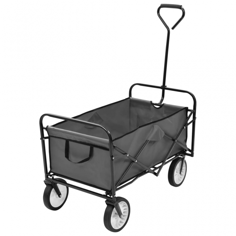 Klappbarer Handwagen Stahl Grau