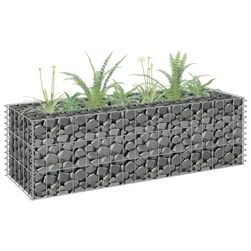 Gabionen-Hochbeet Verzinkter Stahl 90×30×30 cm