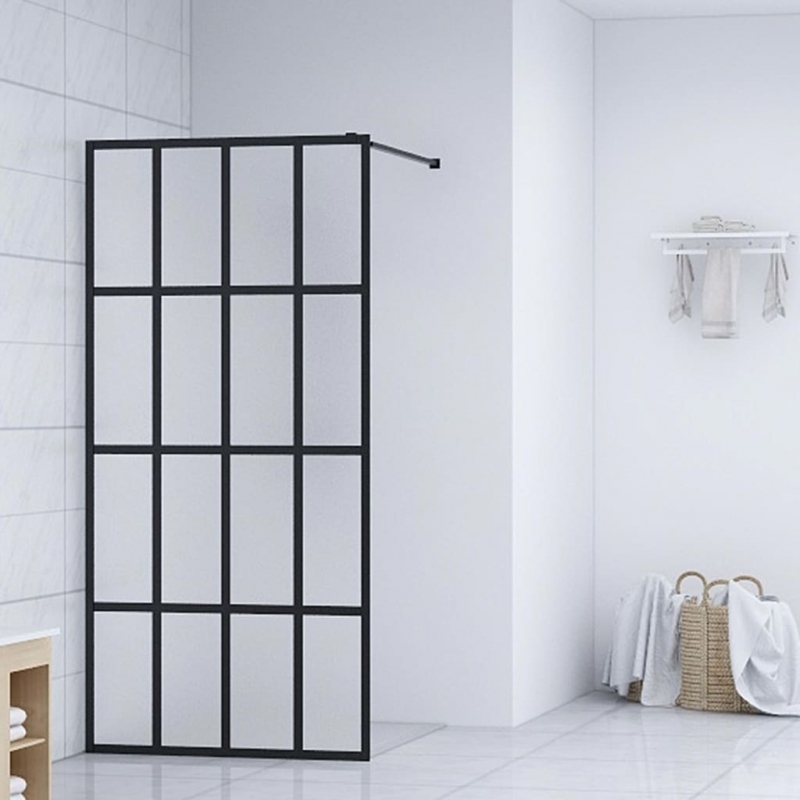 Duschwand für Walk-in Dusche Mattes Sicherheitsglas 90x195 cm
