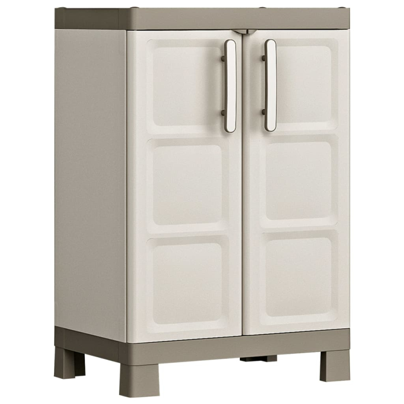 Keter Lagerschrank Excellence Niedrig Beige und Taupe 97 cm