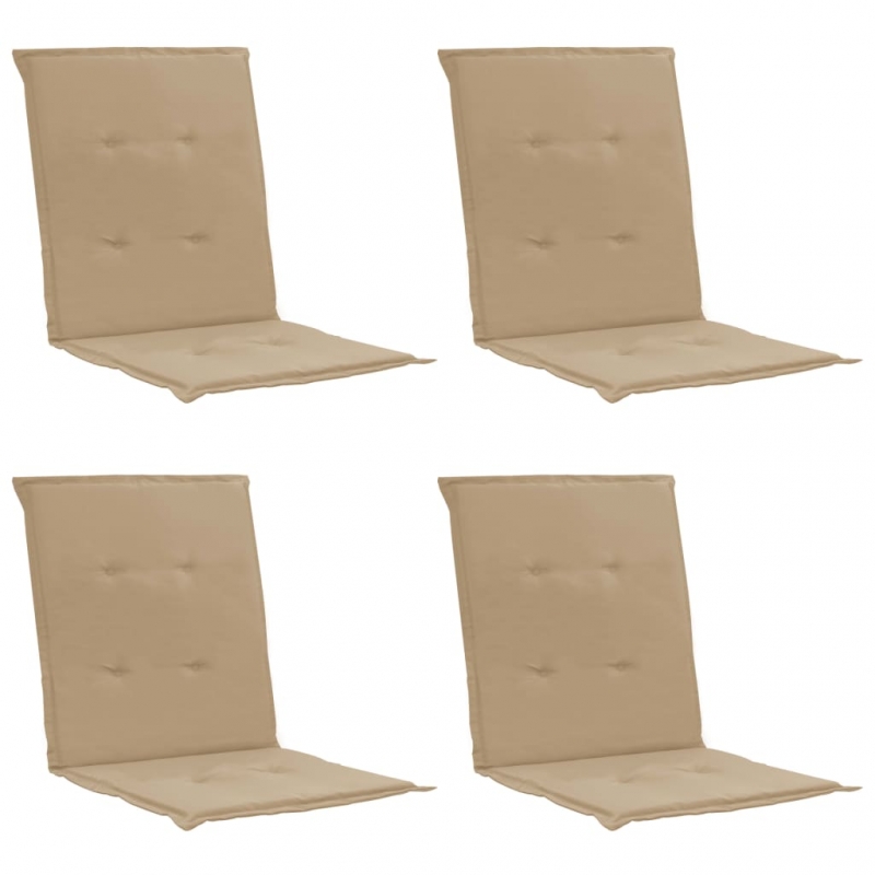 Gartenstuhlauflagen für Niedriglehner 4 Stk. Beige 100x50x3 cm