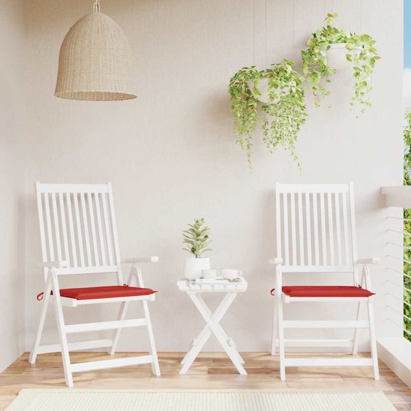 Gartenstuhl-Kissen 2 Stk. Rot 50x50x4 cm Oxford-Gewebe