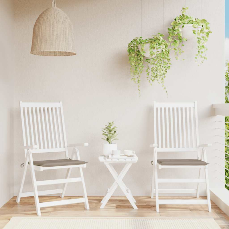 Gartenstuhl-Kissen 2 Stk. Taupe 50x50x4 cm Oxford-Gewebe