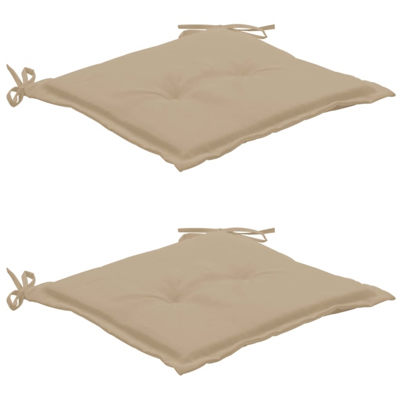 Gartenstuhl-Kissen 2 Stk. Beige 50x50x3 cm Oxford-Gewebe